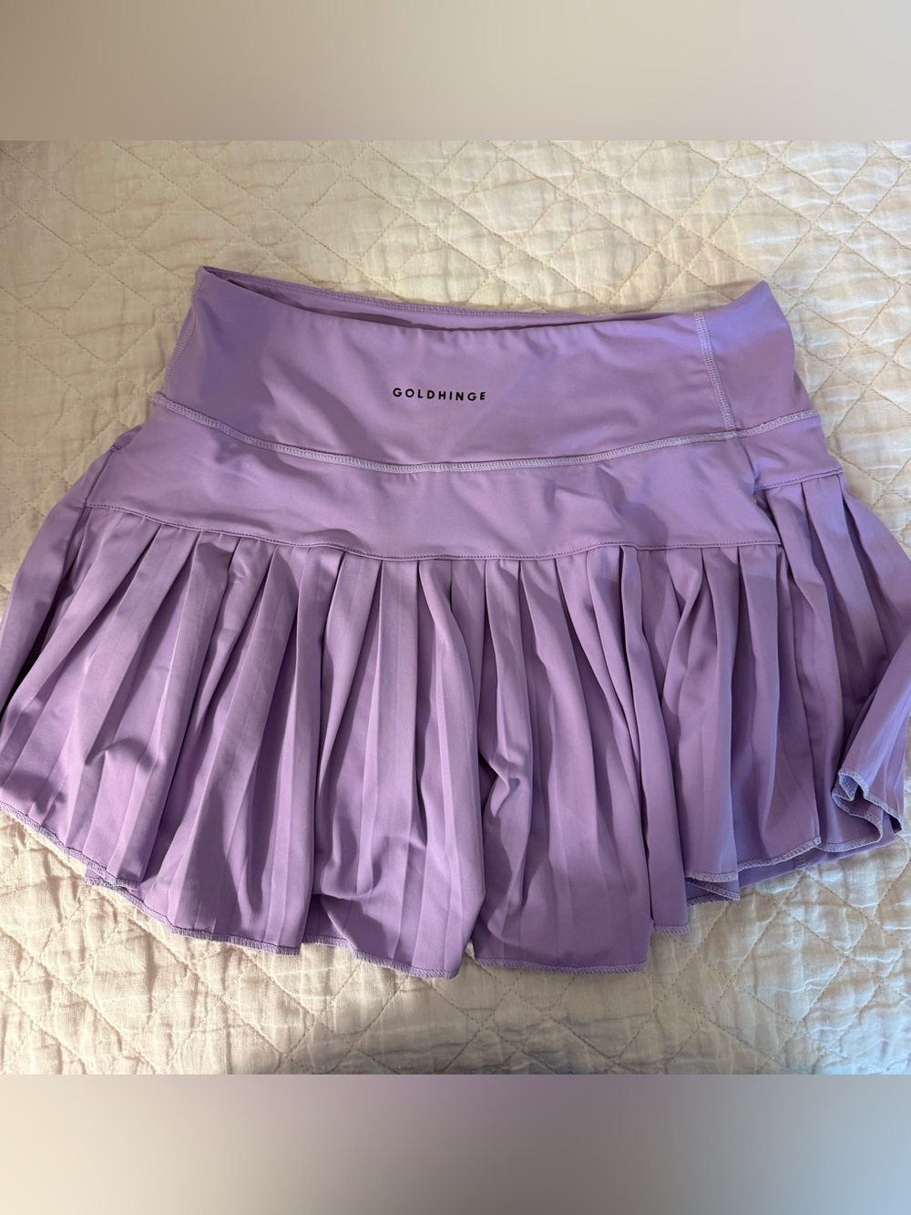 Lilac Pleated Skater Skirt - Goldhinge - Picture 2 of 2